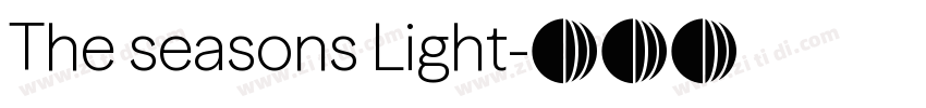 The seasons Light字体转换